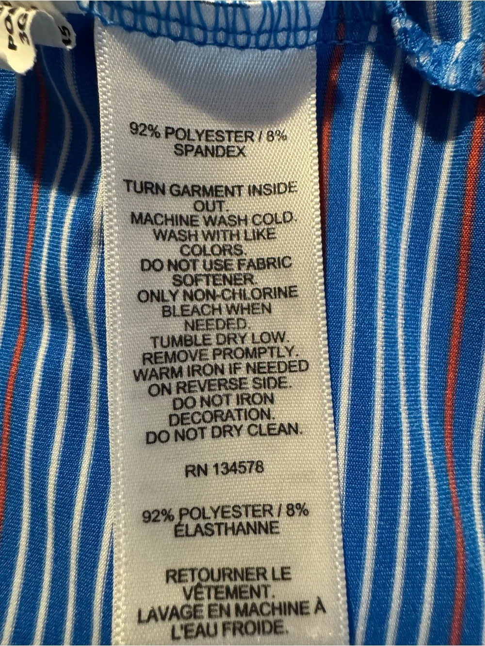 Vineyard Vines Blue Striped Button-Down Polo for Kids, size 8-10